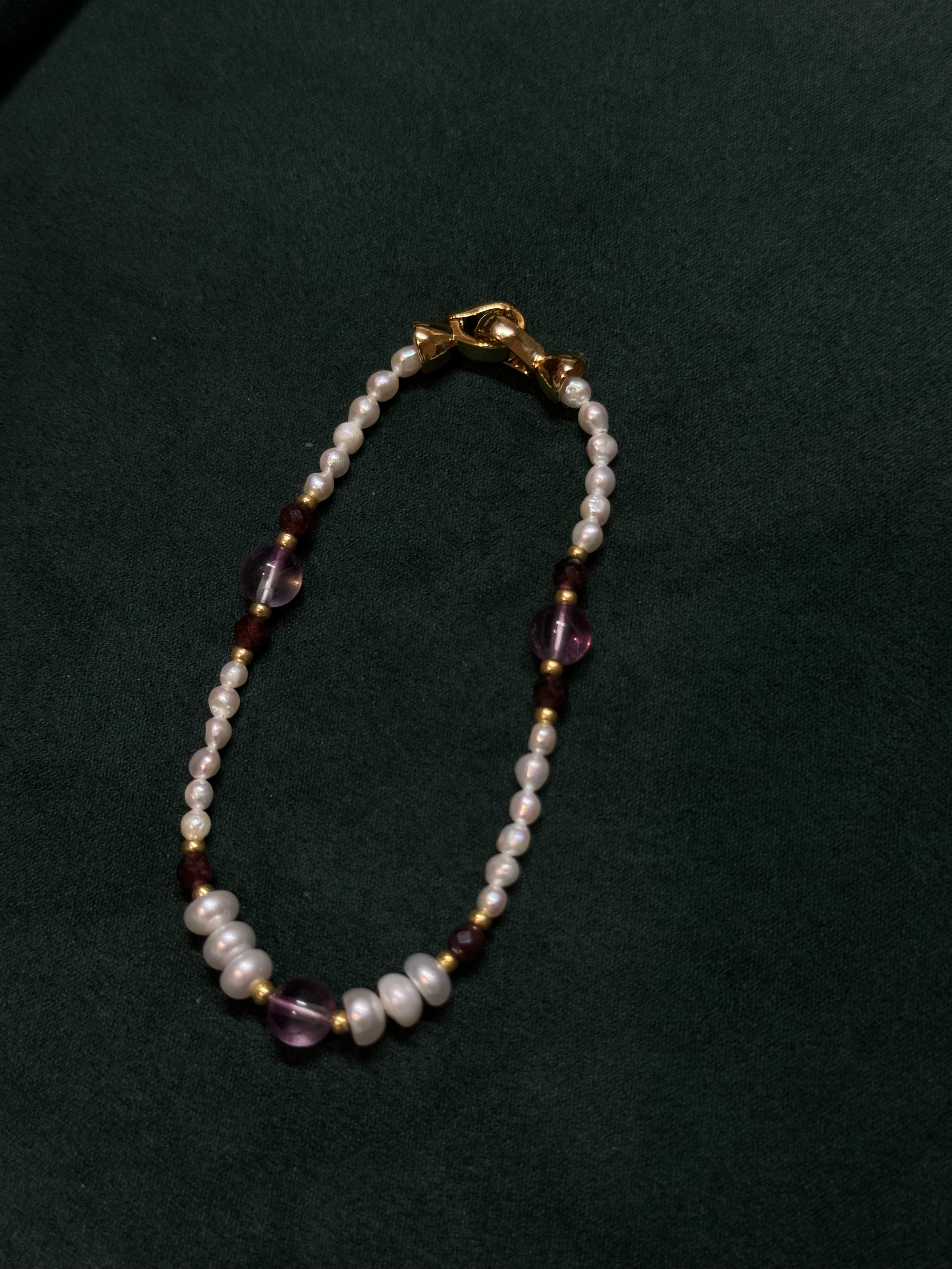 Bracelet fluorite violette