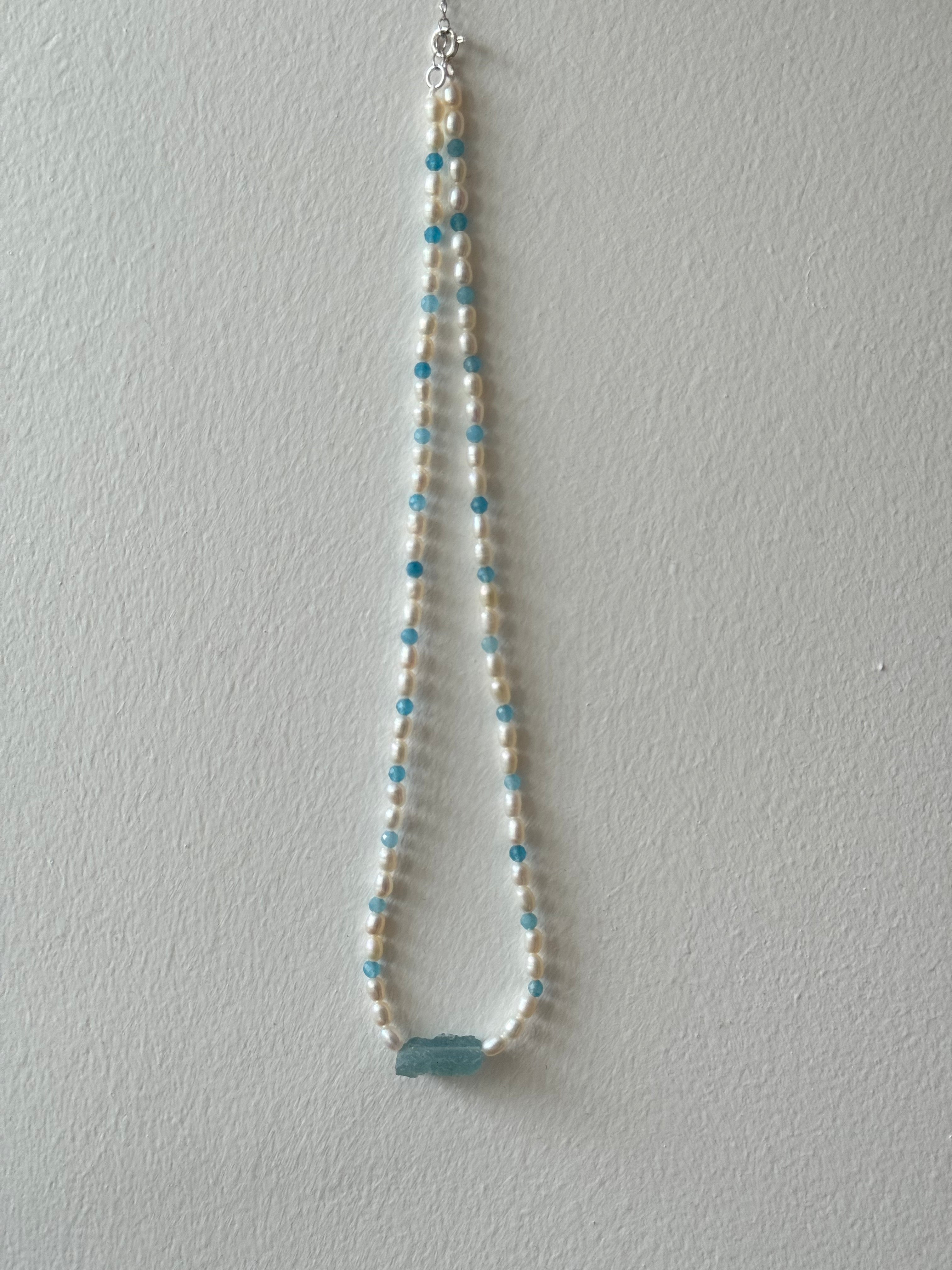 Collier aigue-marine