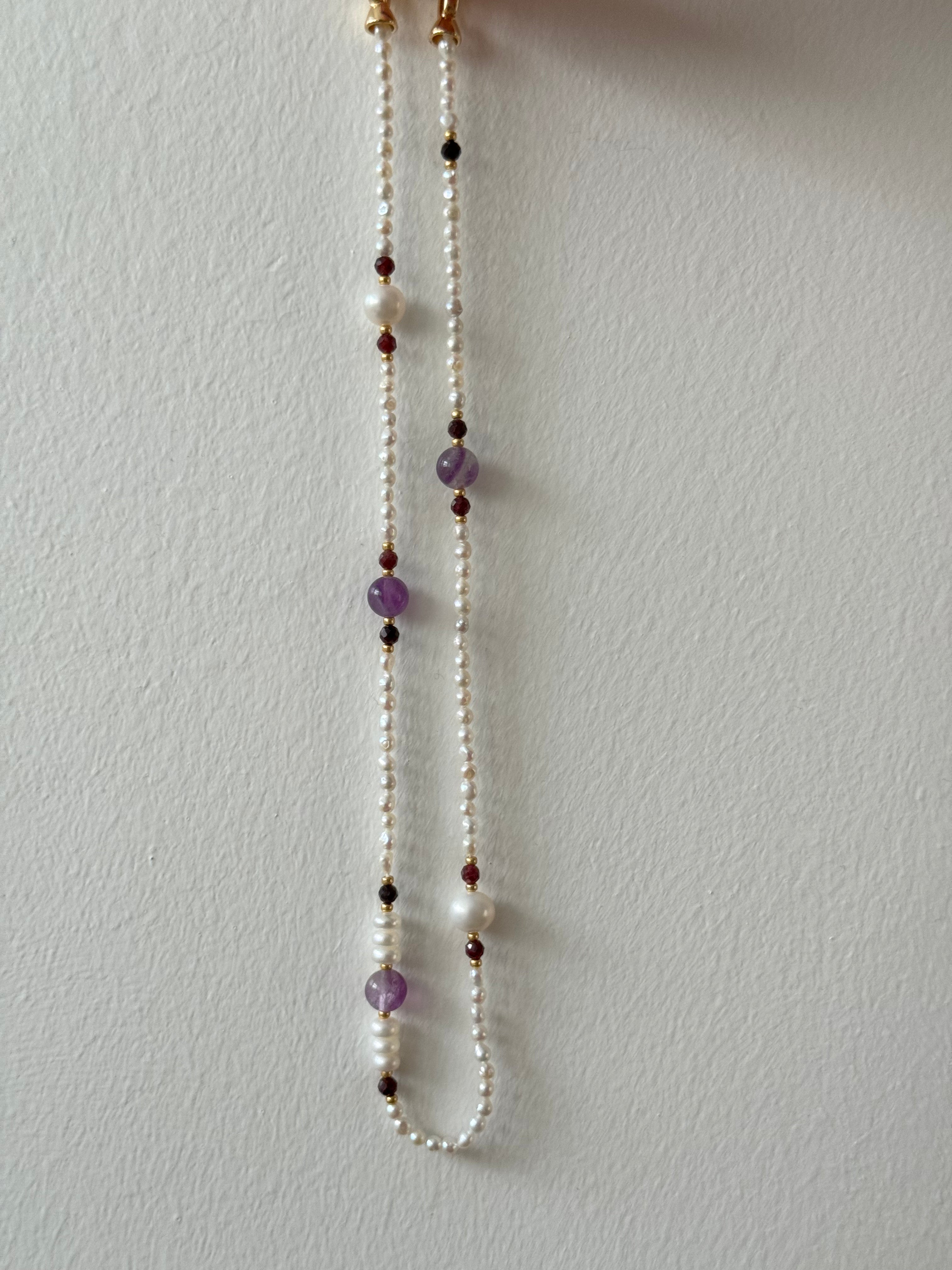 Collier fluorite violette